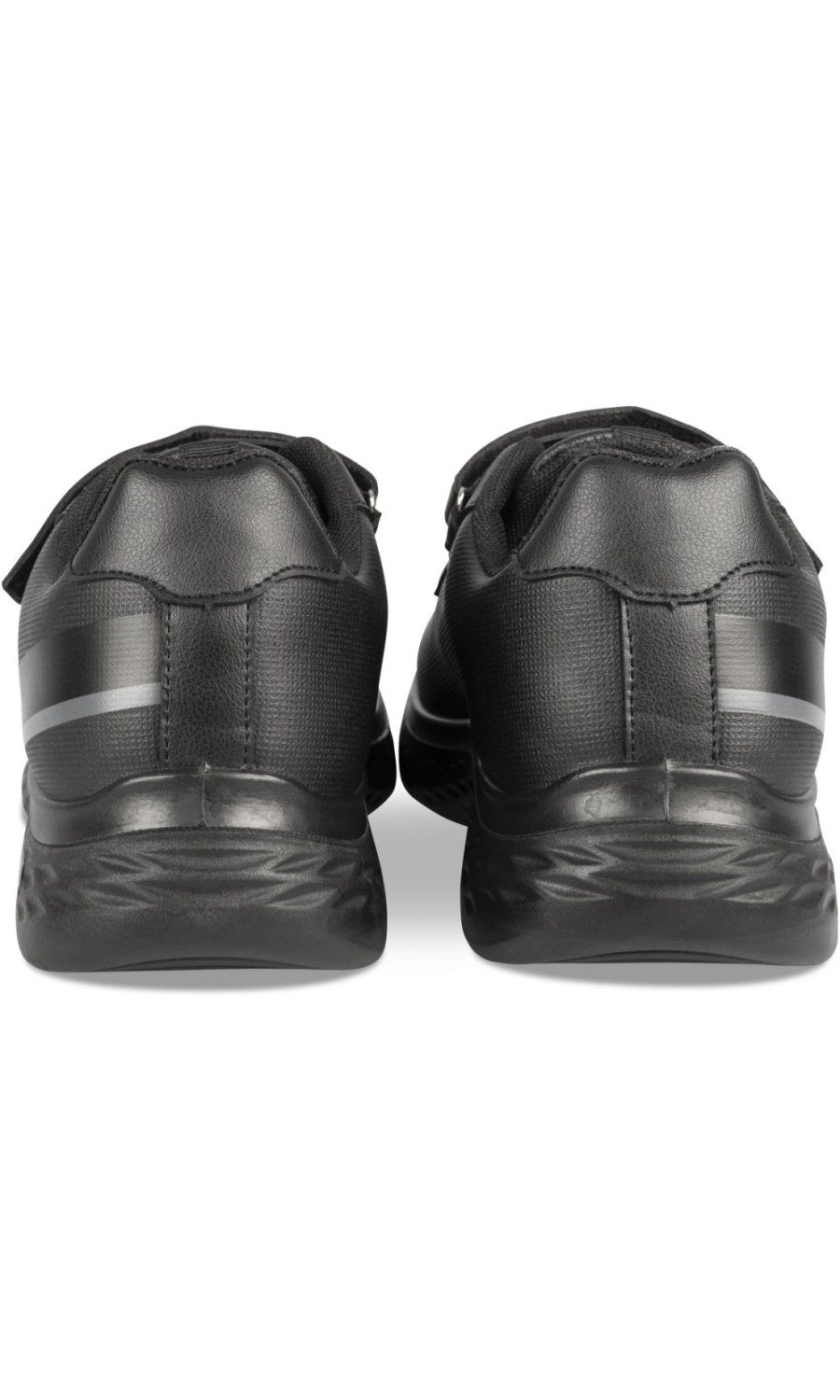 Black double hook-and-loop sneakers