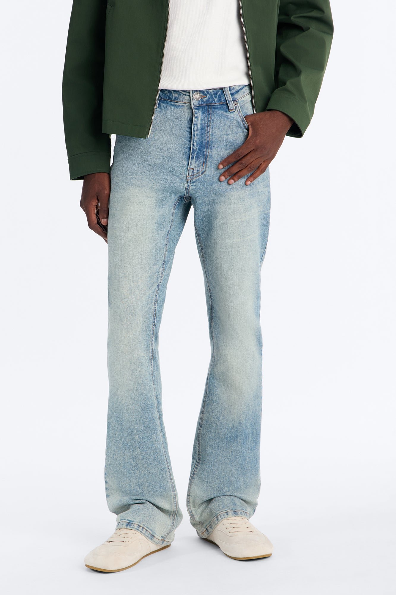 Jean Skinny Flare Empilé Stretch Essentiel