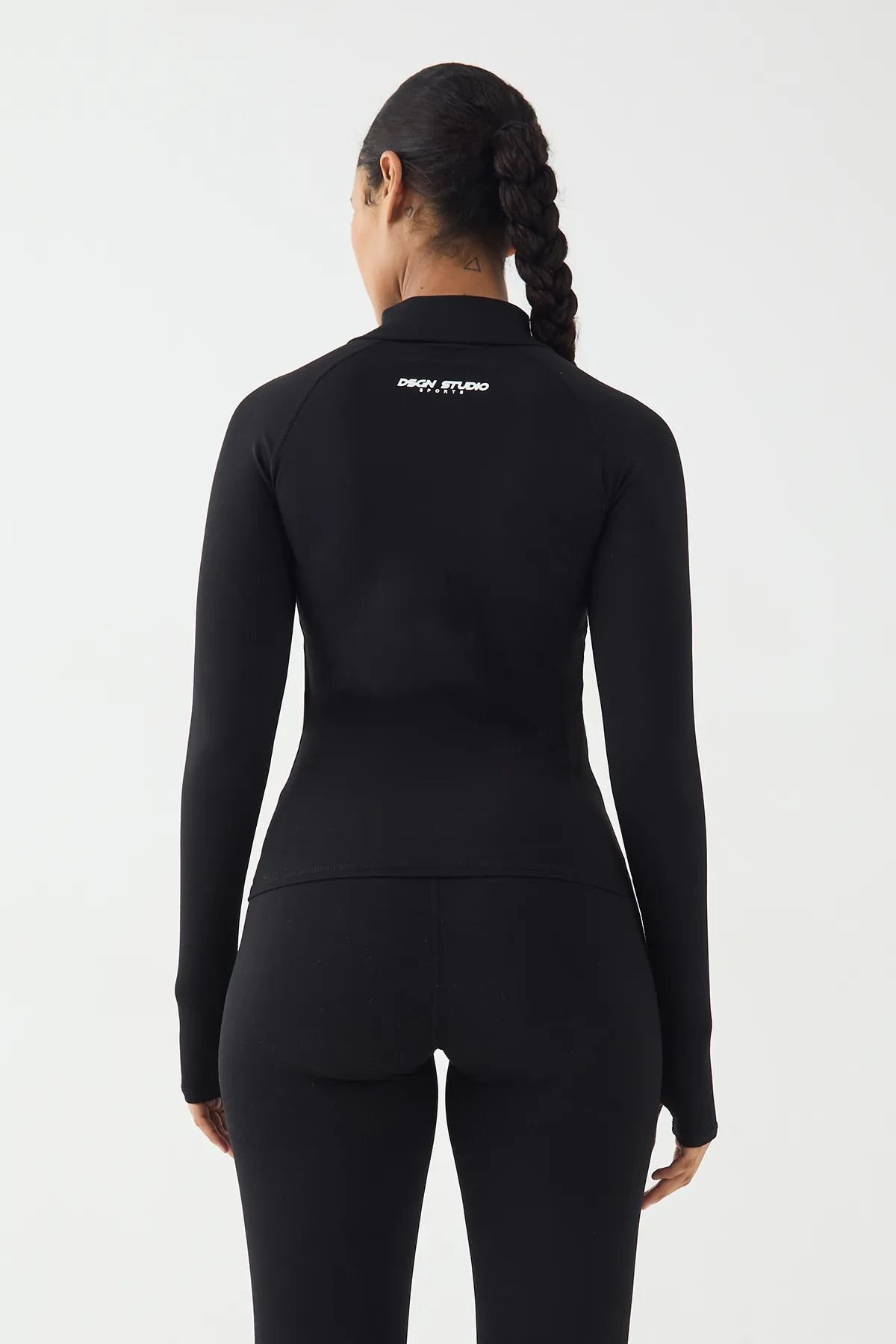 Sculpting zip-up sports jacket - Black