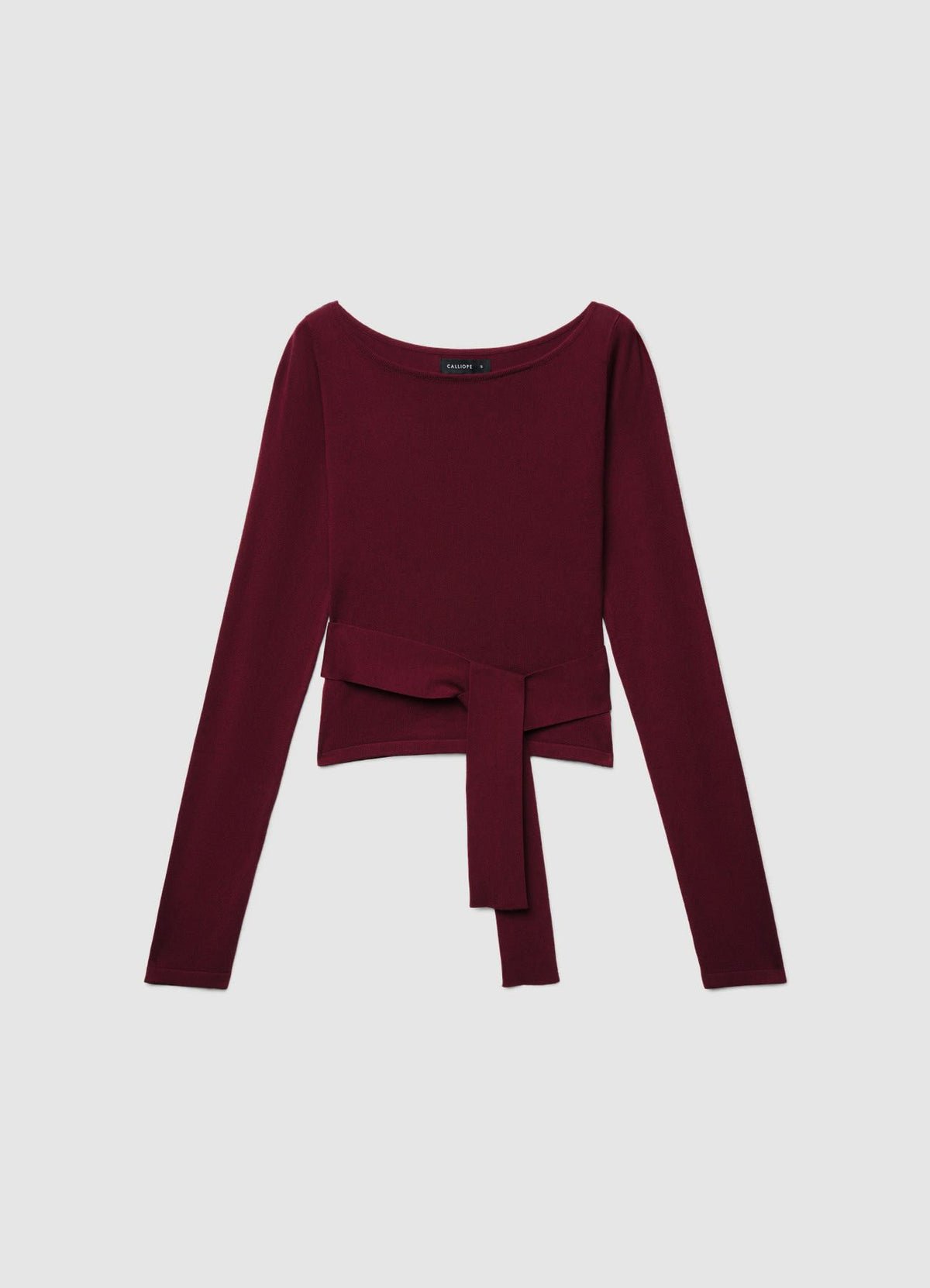 Pull ajusté col bateau à ceinture