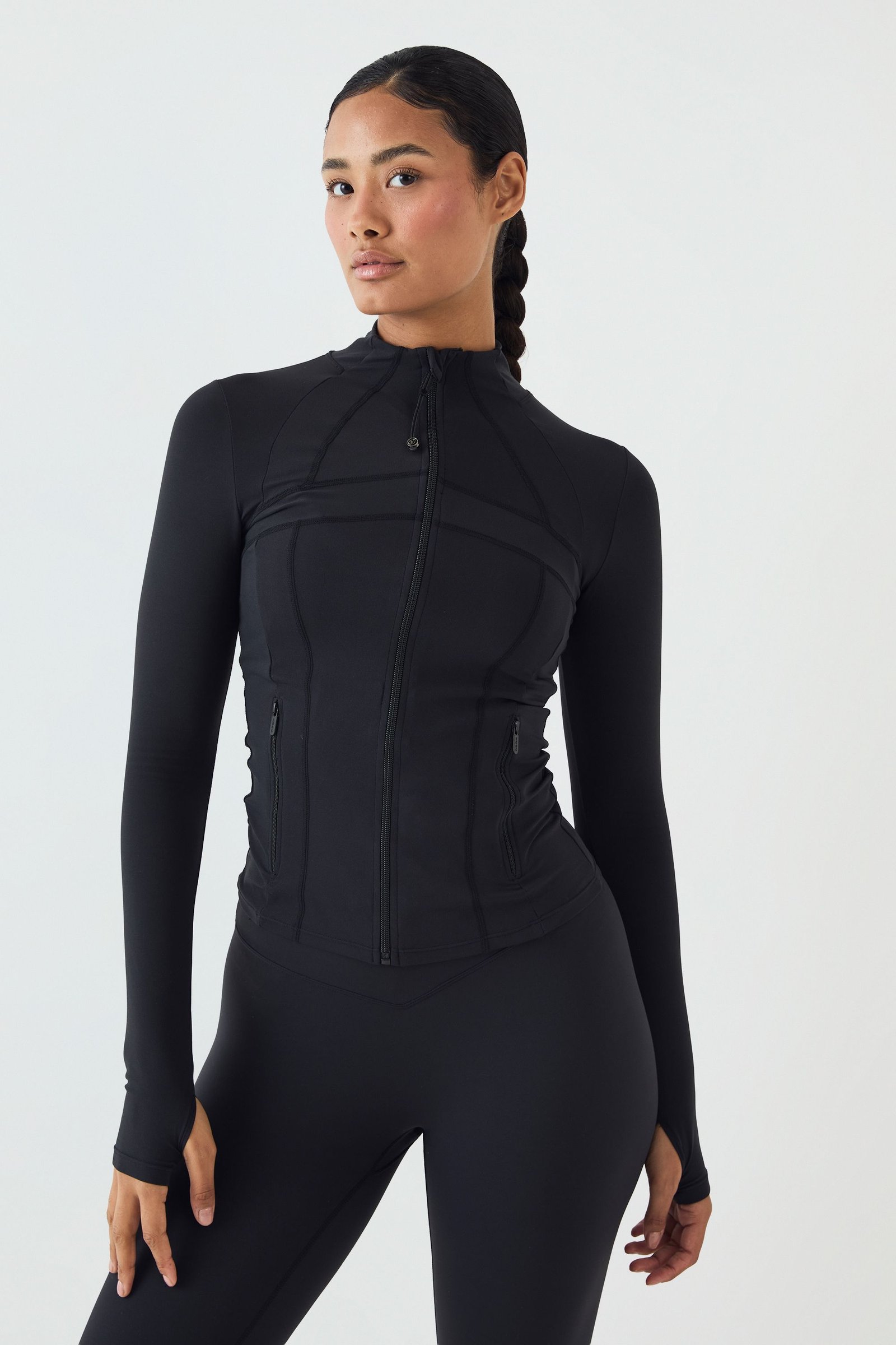 Soft zip-up sports jacket
