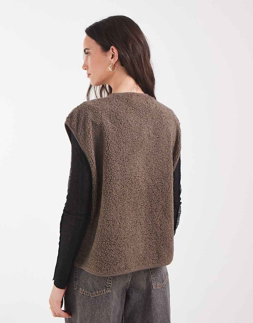 Gilet teddy - Qahwi fate7