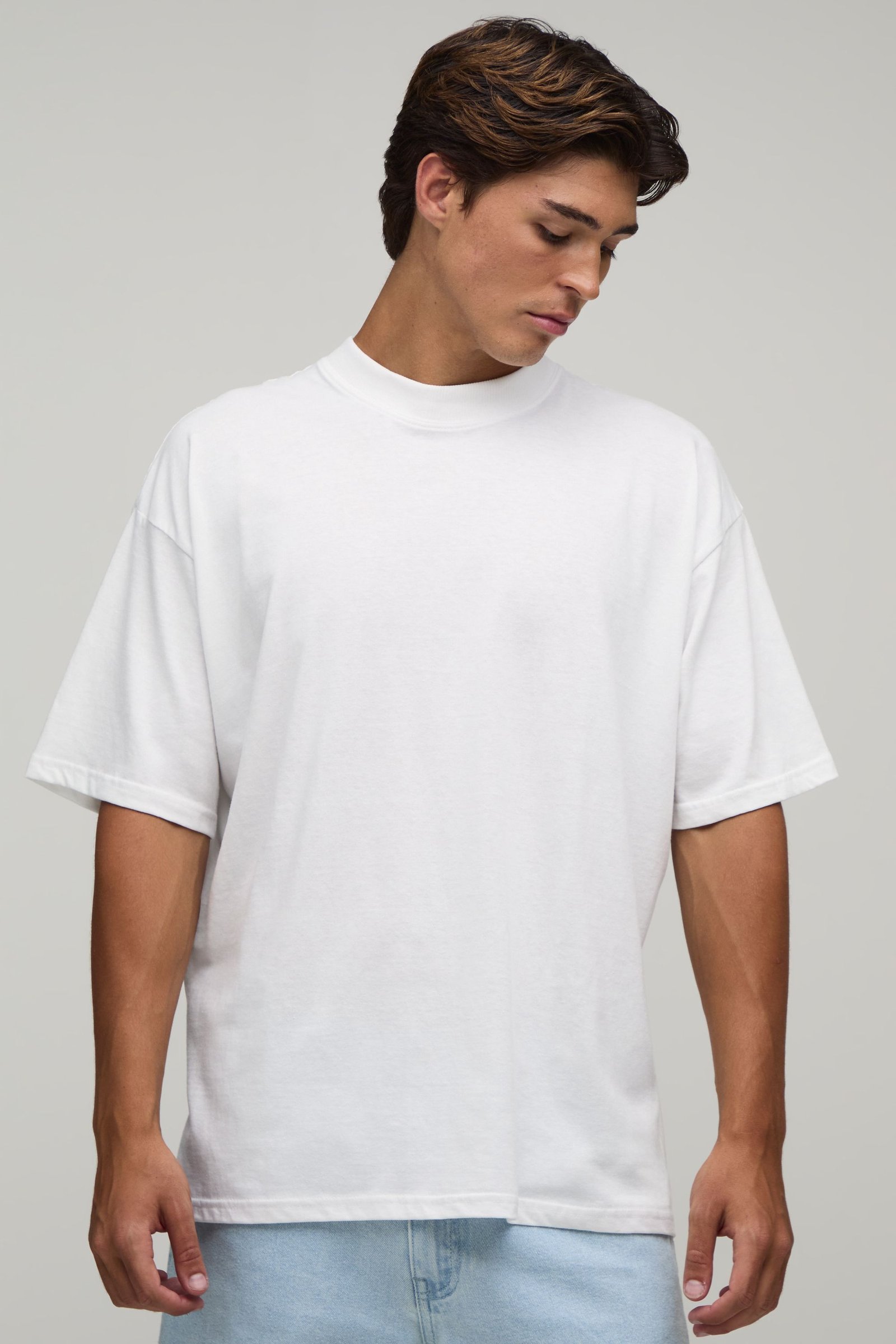 T-shirt byed oversize b imprimé dyal blasa