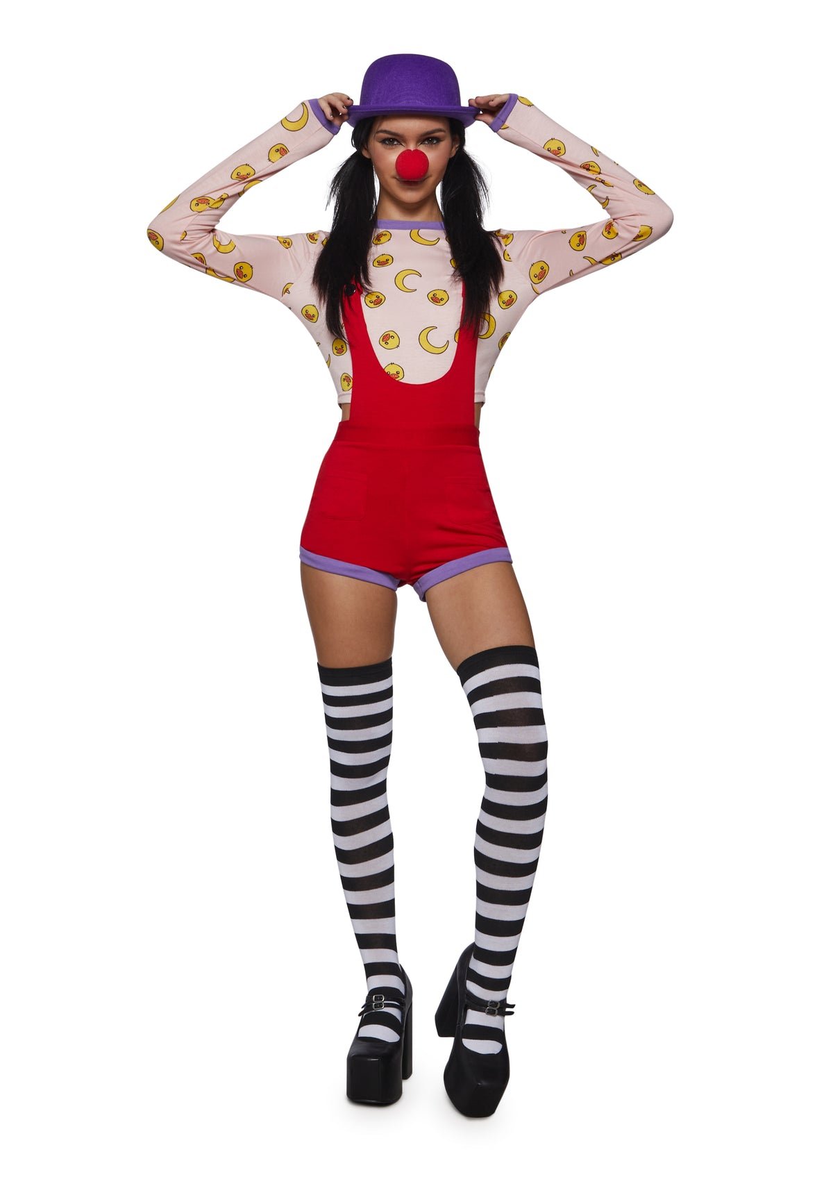 Red overalls clown costume
