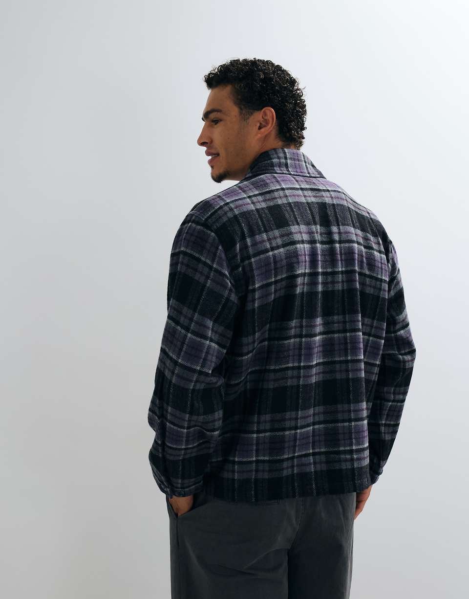 Parson check overshirt - Dark purple