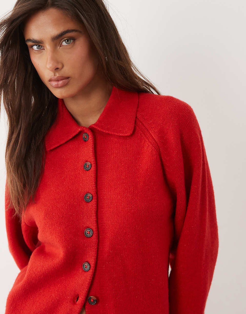Chemise ajustée en maille - Rouge