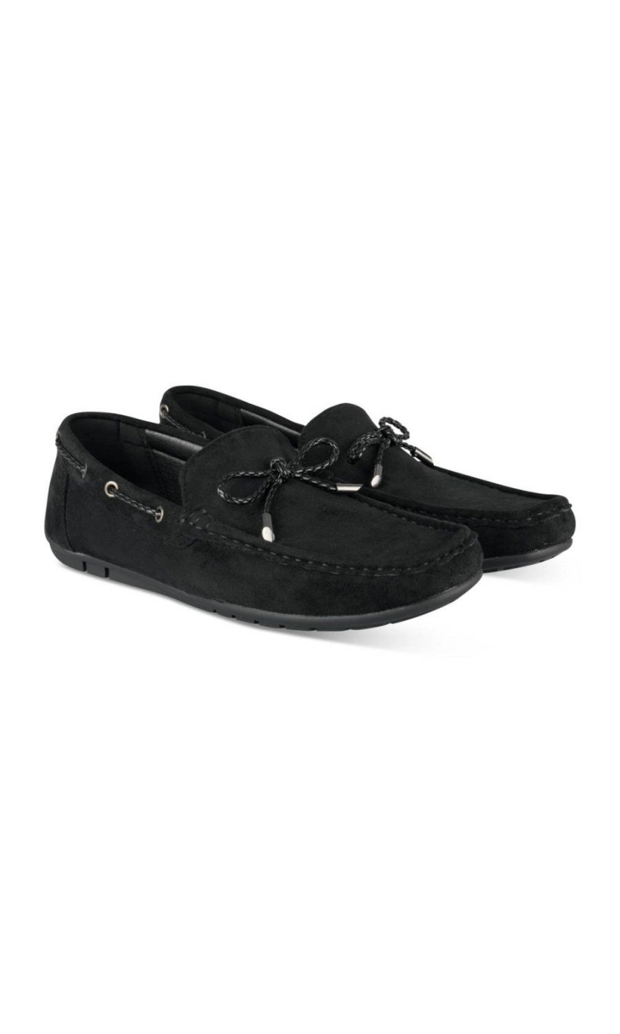 Mocassins à cordon tressé noirs