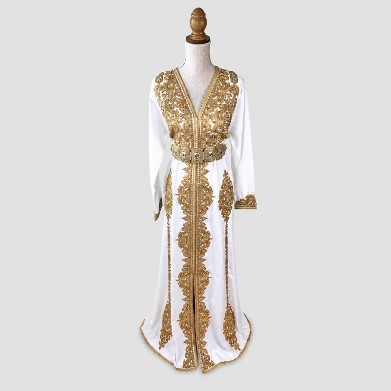 Caftan crêpe de soie byed mtarz b dheb