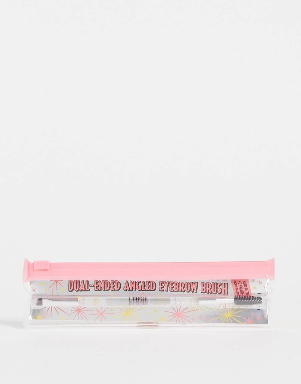 Dual-ended brow brush with spoolie