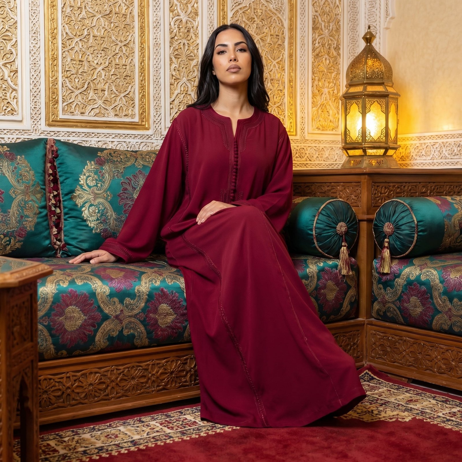 قفطان مخزني أحمر