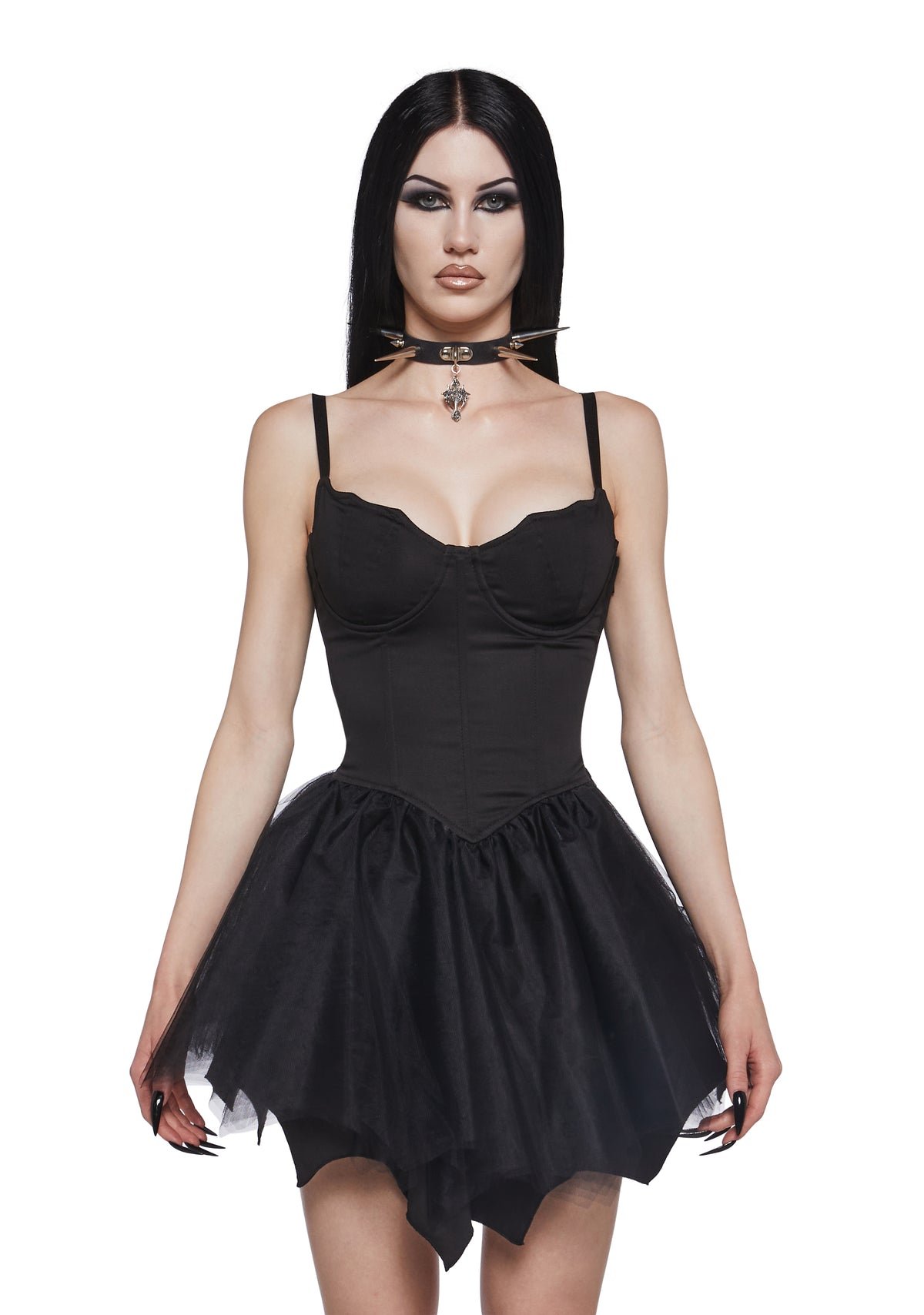 Robe courte corset en sergé