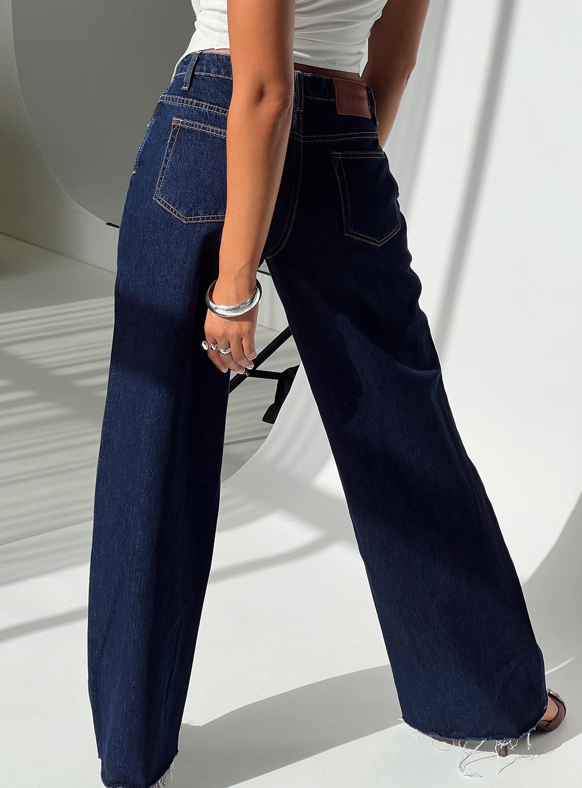 Jean droit taille basse brut - Petite