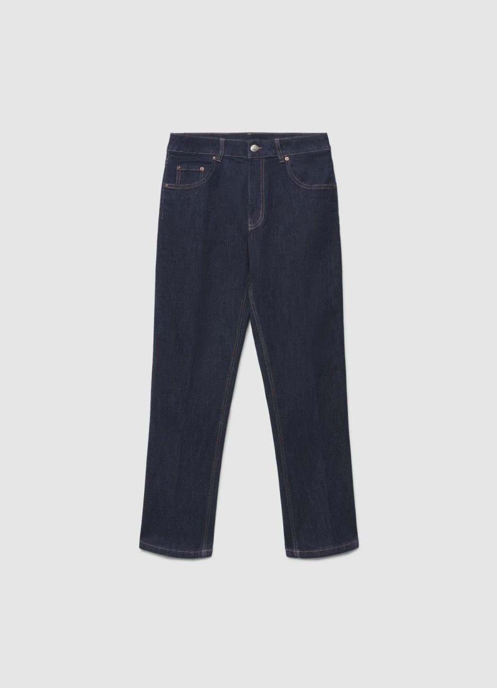 Five-pocket mid-rise slim jeans