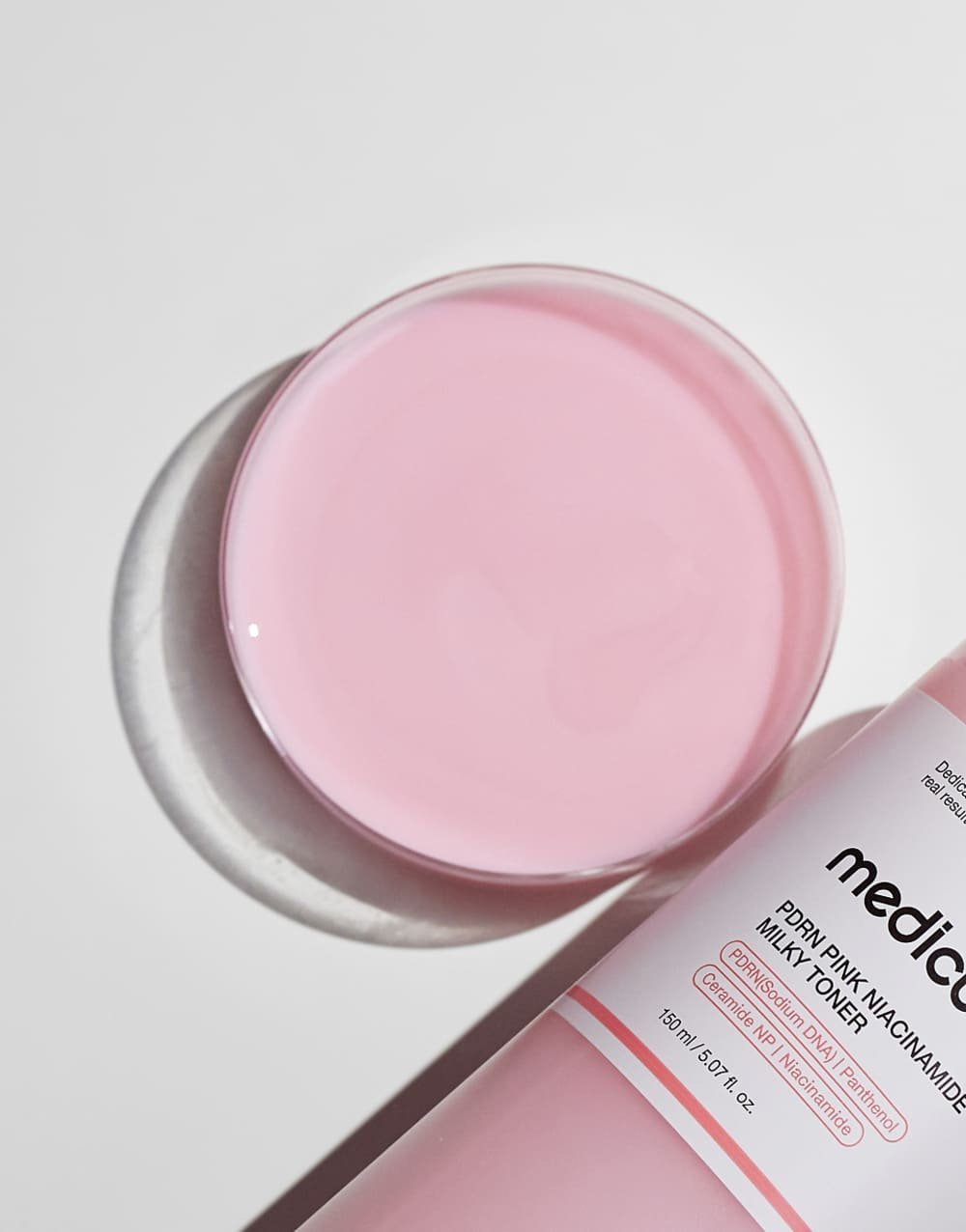 Lotion tonique lactée rose niacinamide PDRN