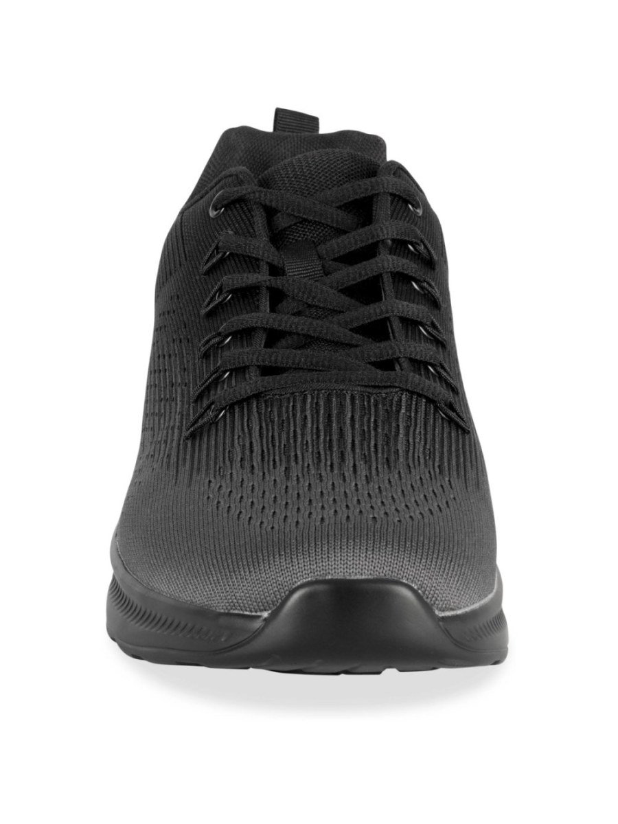 Grey and black sneakers with air bubble sole