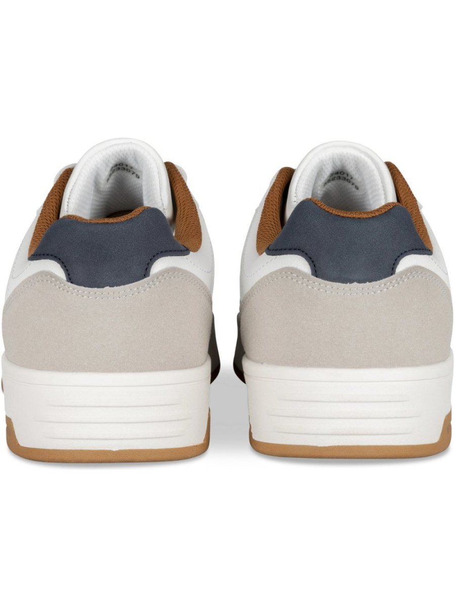 Baskets semelle gomme blanc et gris