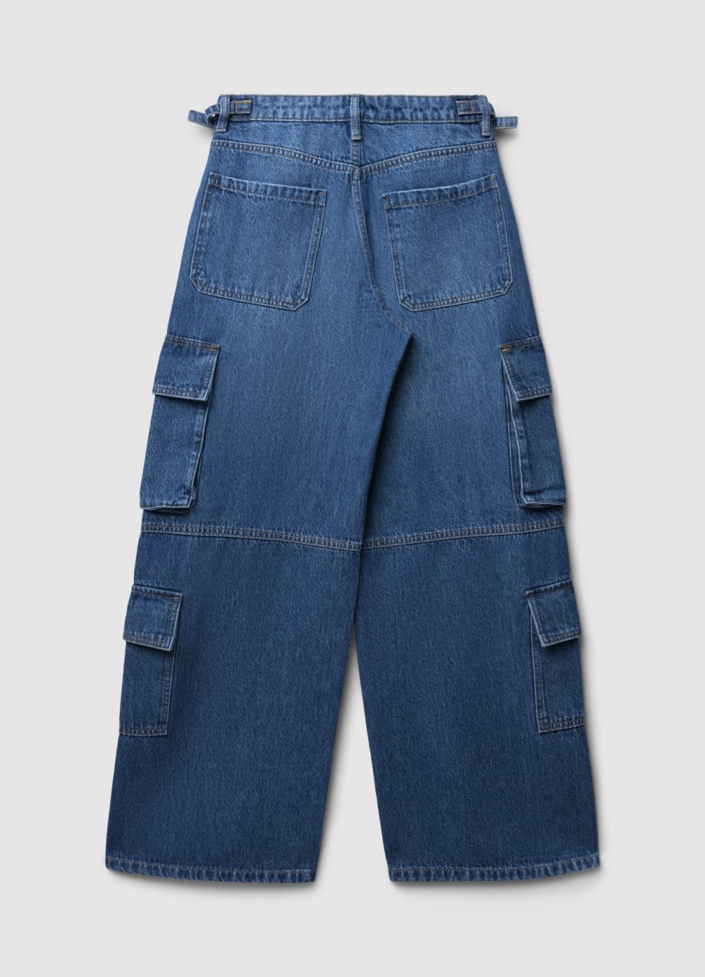 Mid blue cargo jeans