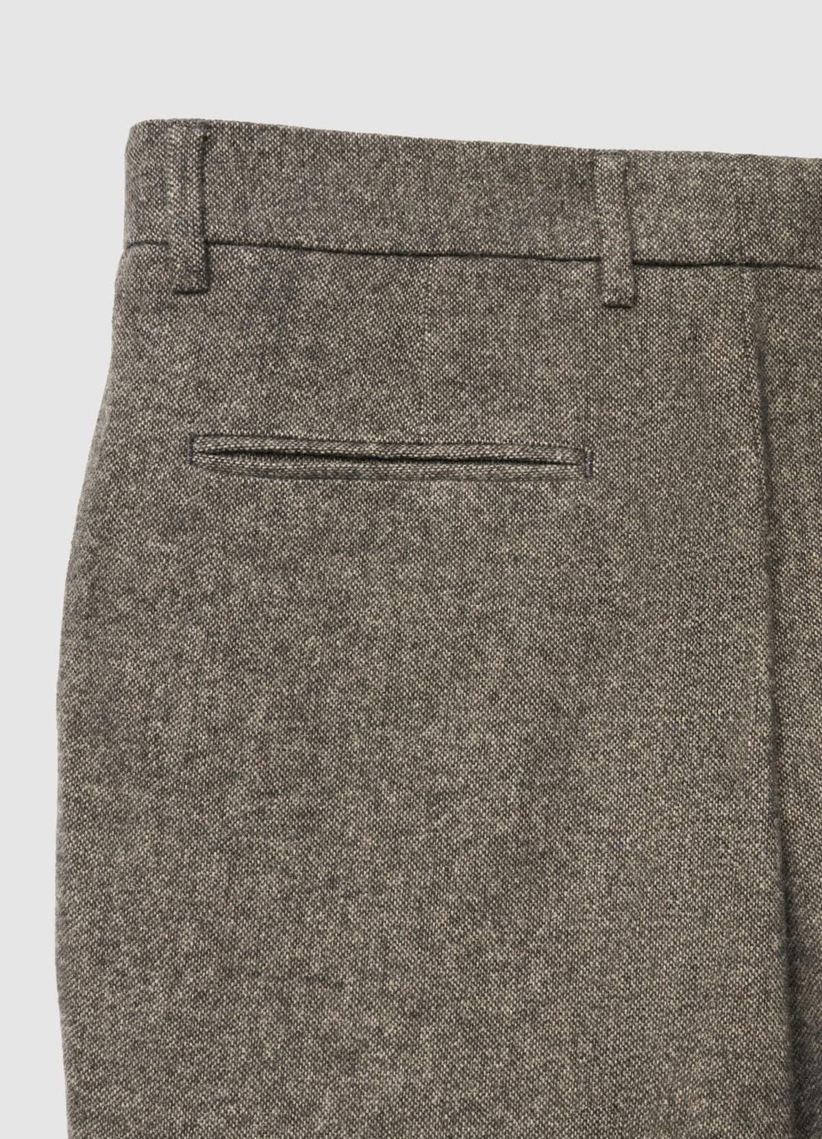 Straight-leg salt-and-pepper trousers