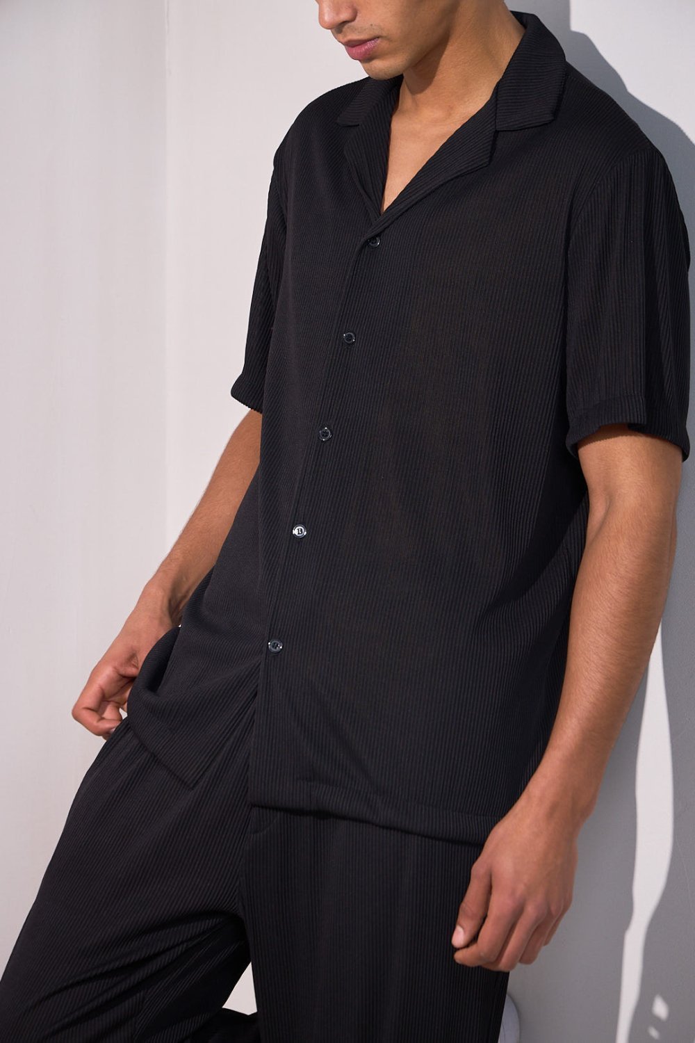 Ensemble chemise w pantalon plissé k7el