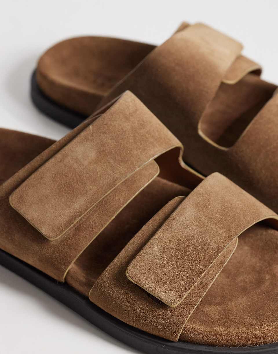 Sandales f daim b jouj bridat - Taupe