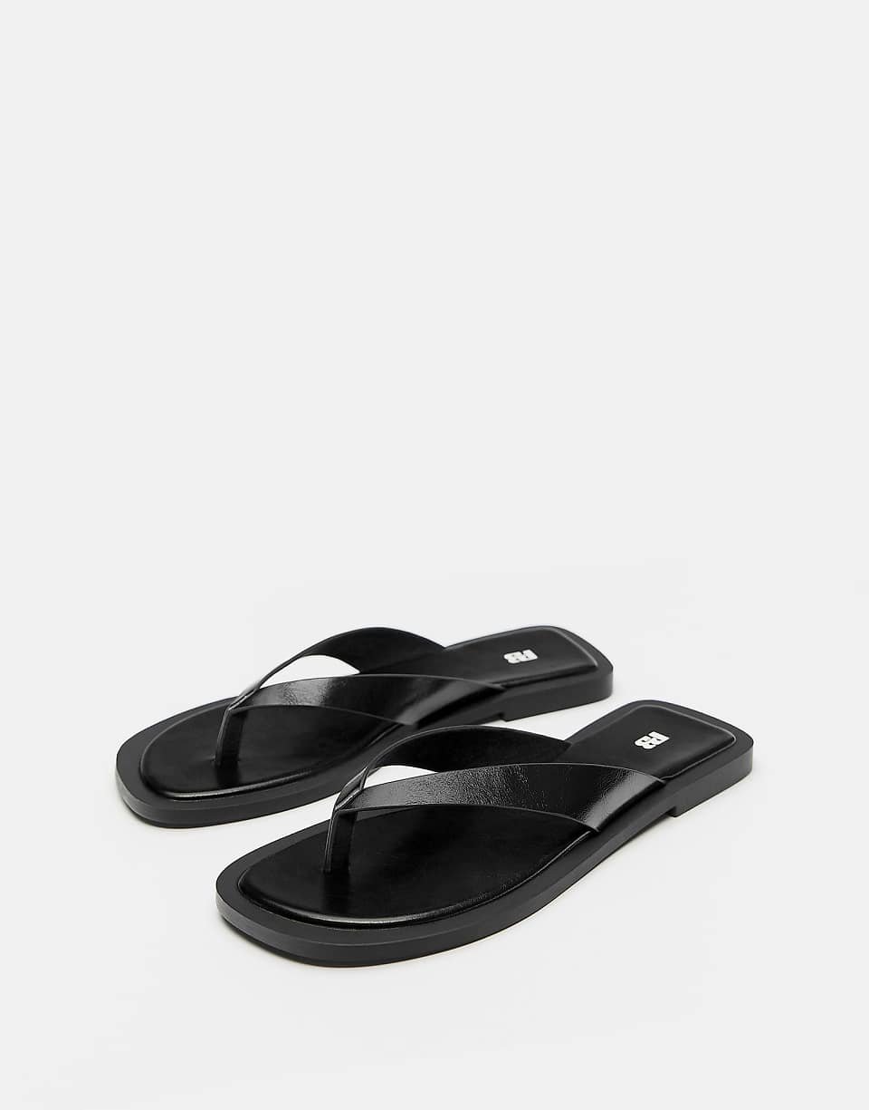 Sandales plates - Noir