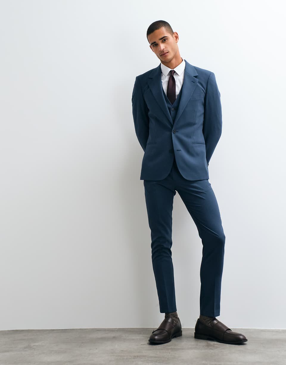 Veste de costume ajustée - Bleu marine