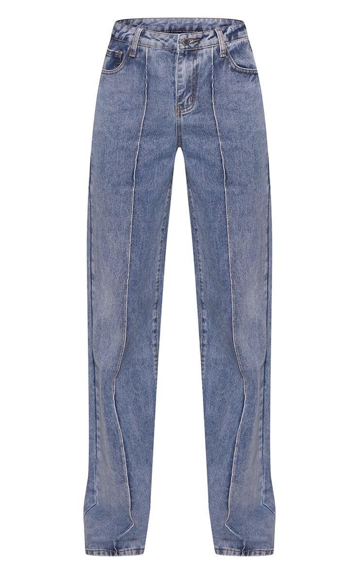 Jean large taille haute b khyata bayna - Tall