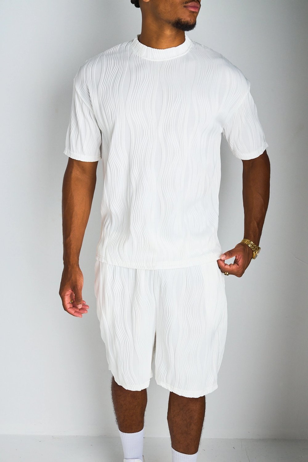Ensemble t-shirt et short fluide blanc