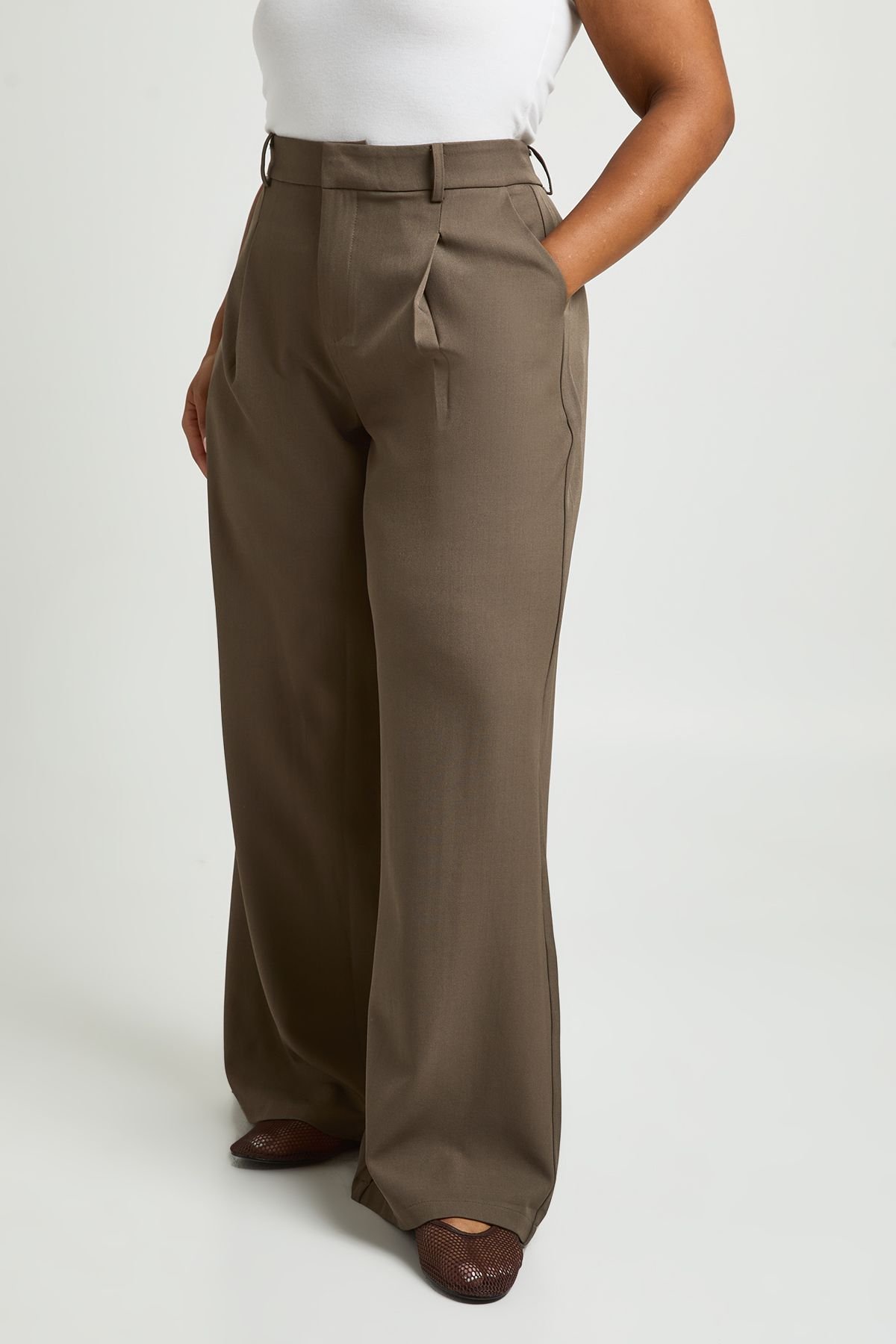 Pantalon à jambes larges - Grande taille