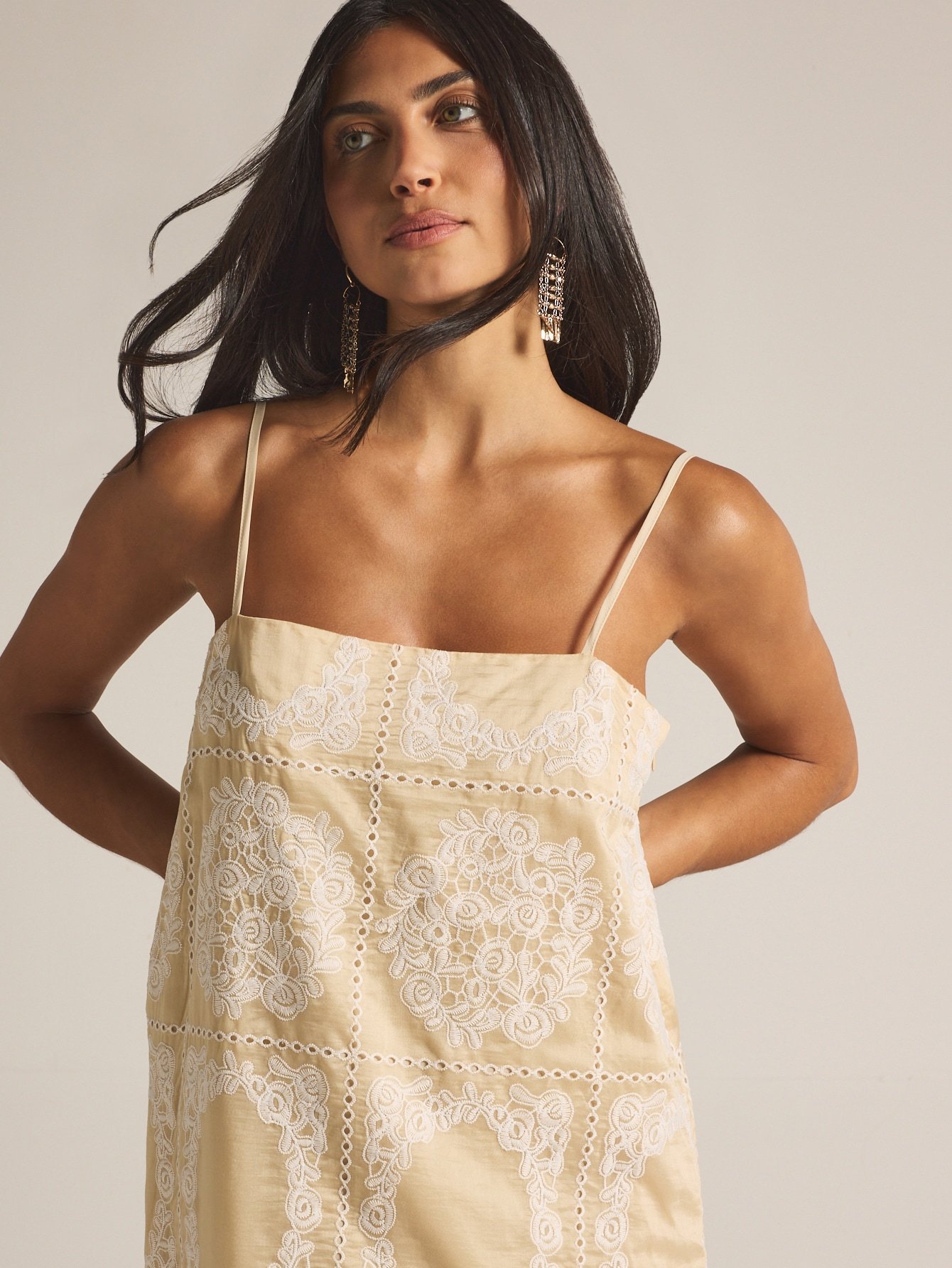 Robe boho mi-longue mtarza b col mrabba3