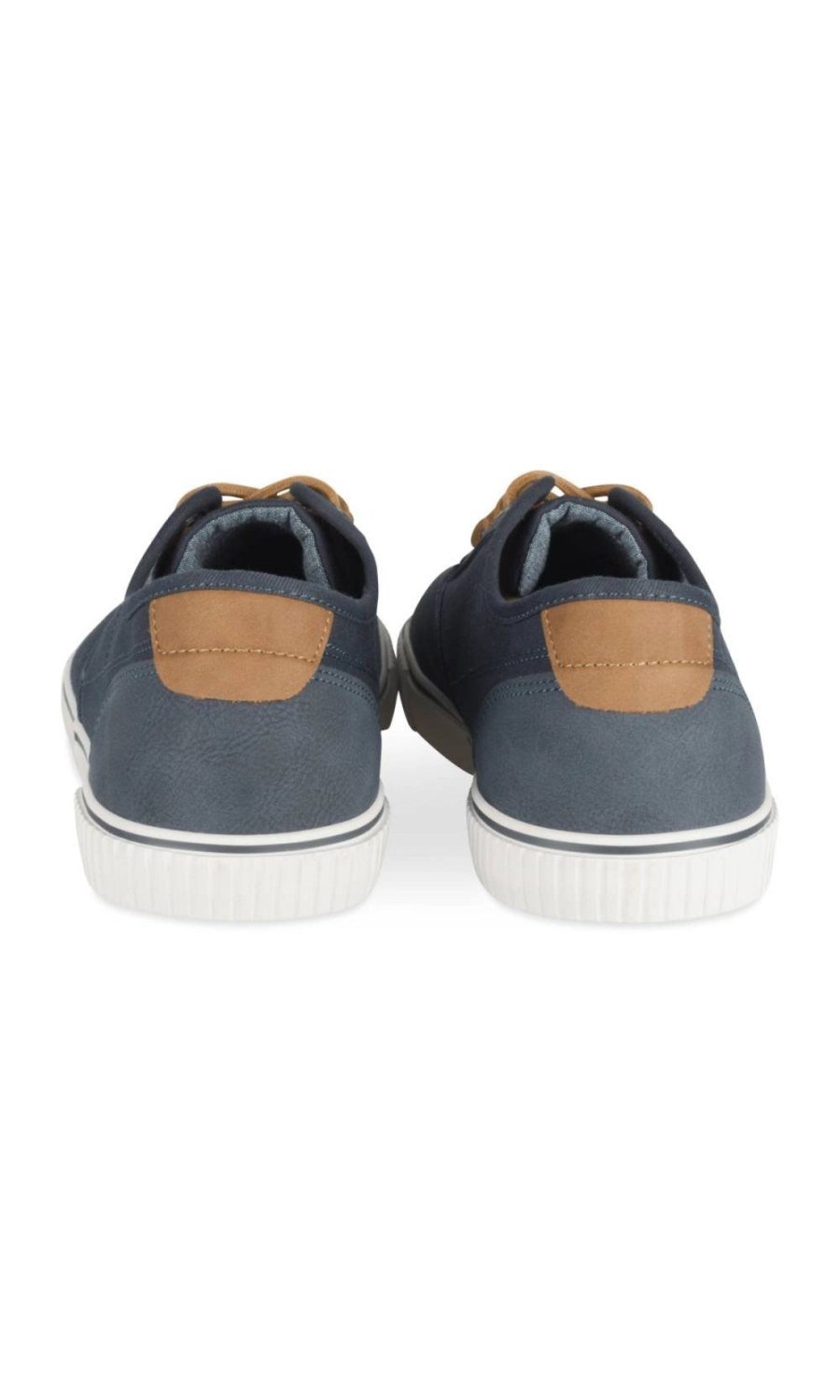 Baskets dyal toile b contrefort camel bleu marine