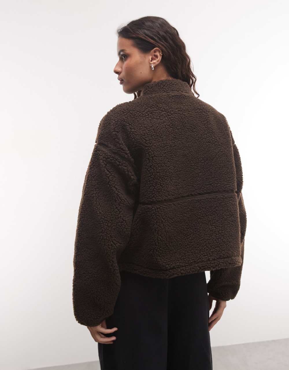 Extreme Pile zip-up fleece in brown