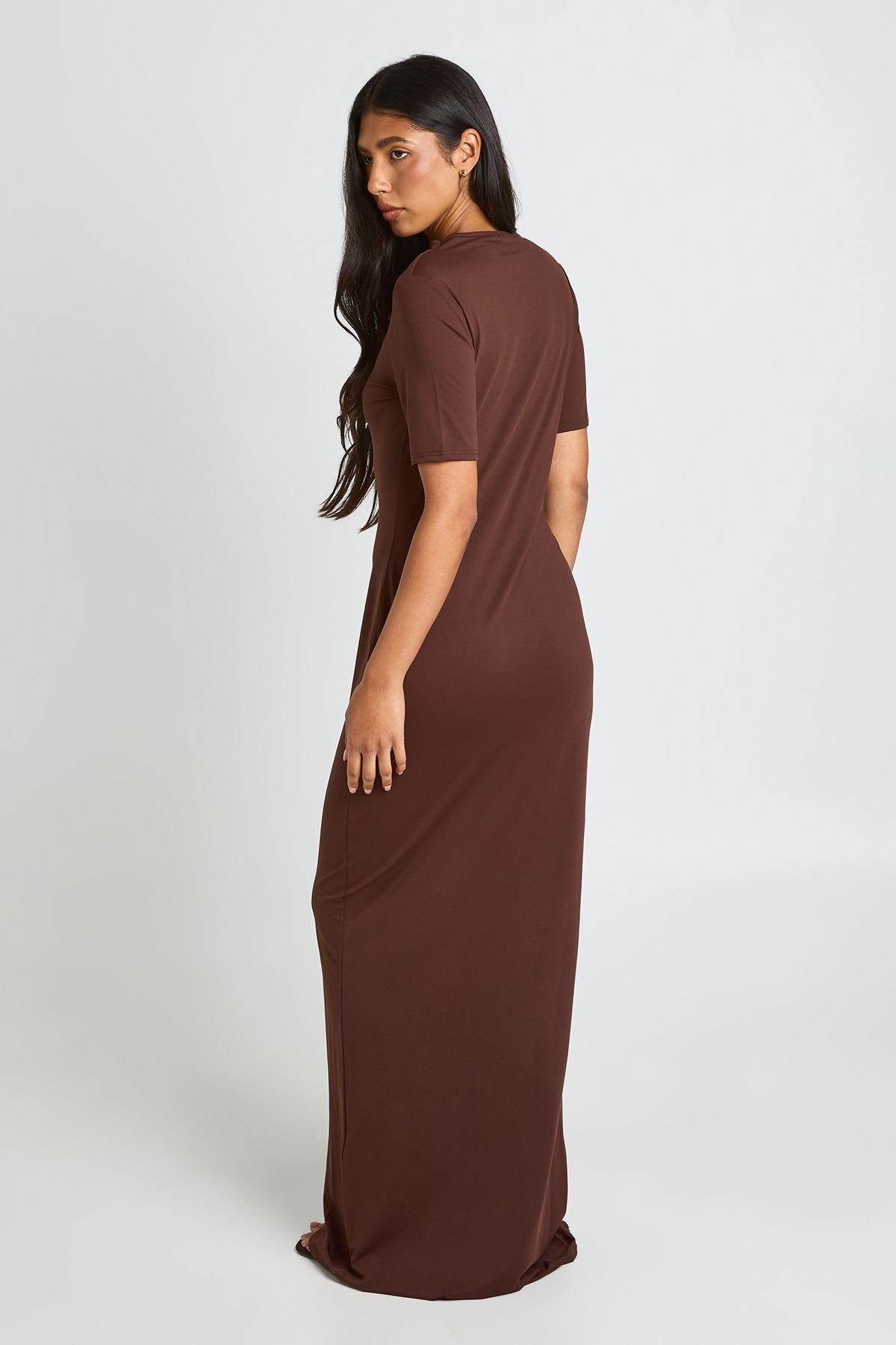 Robe Maxi À Manches Courtes Basique Tall