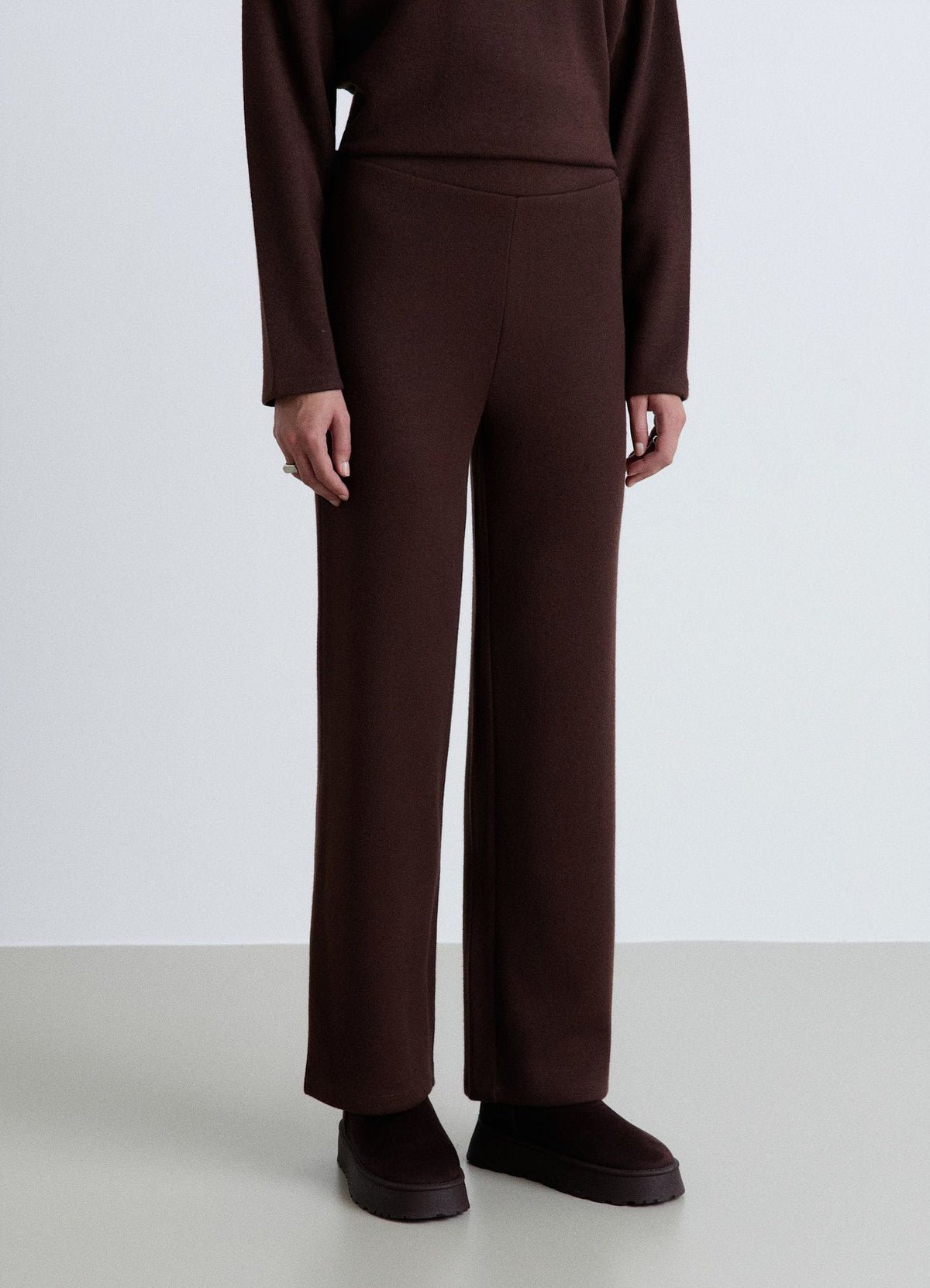 Soft palazzo trousers, elastic waist