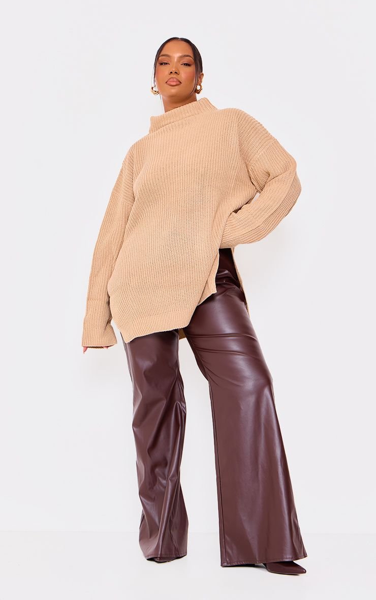 High neck knitted jumper - Plus size