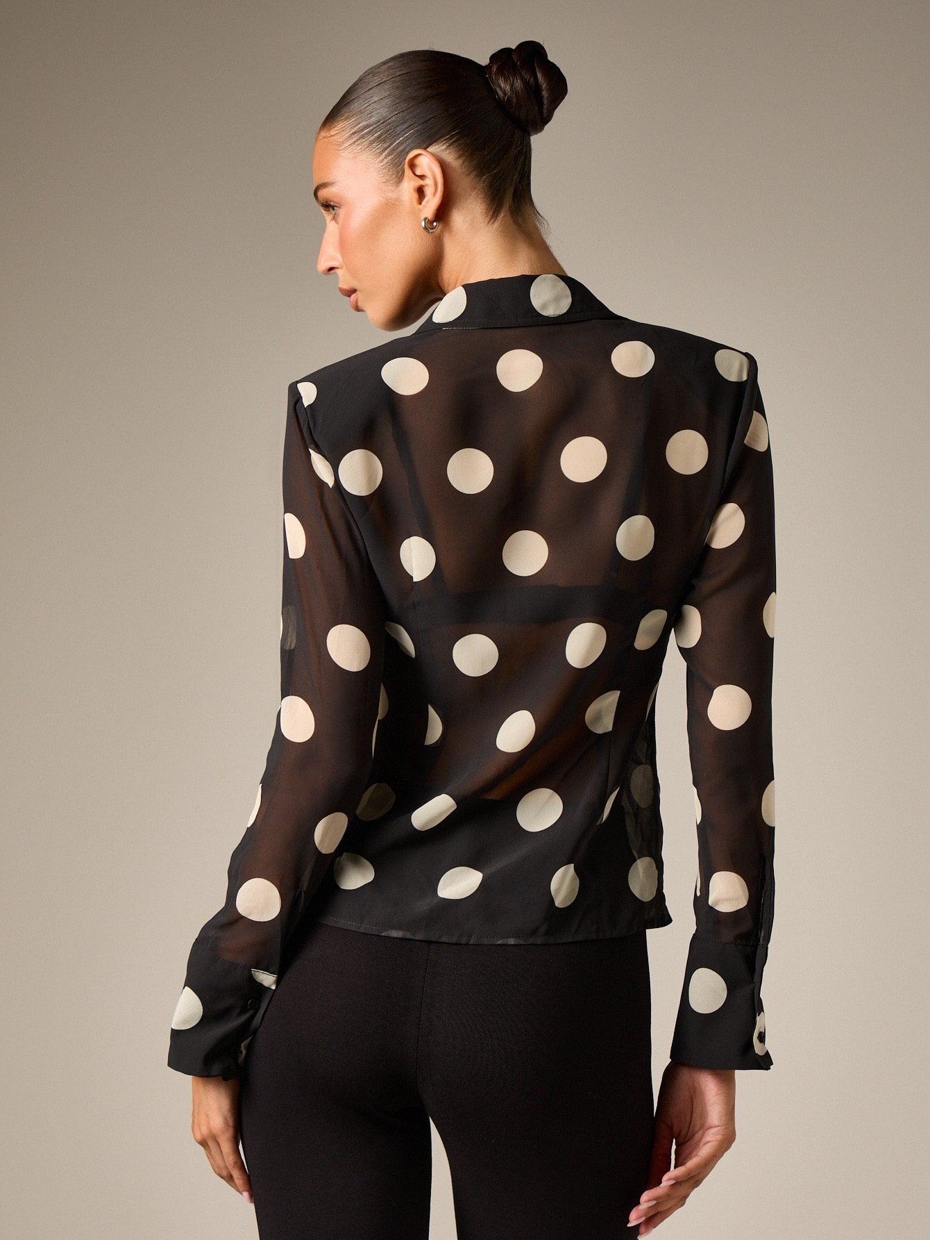 Chemise mousseline chafafa oversize b pois