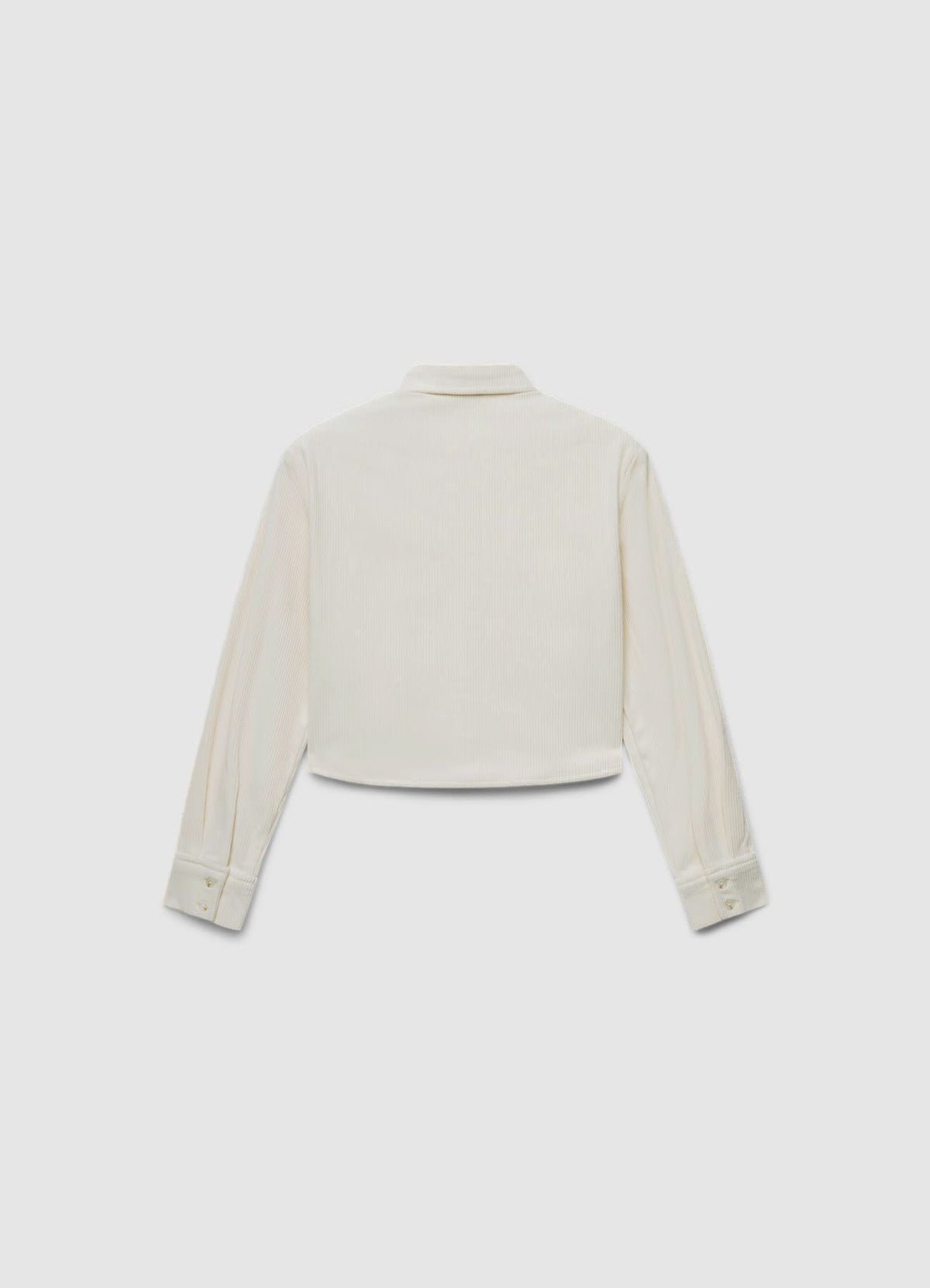 Chemise courte en maille côtelée