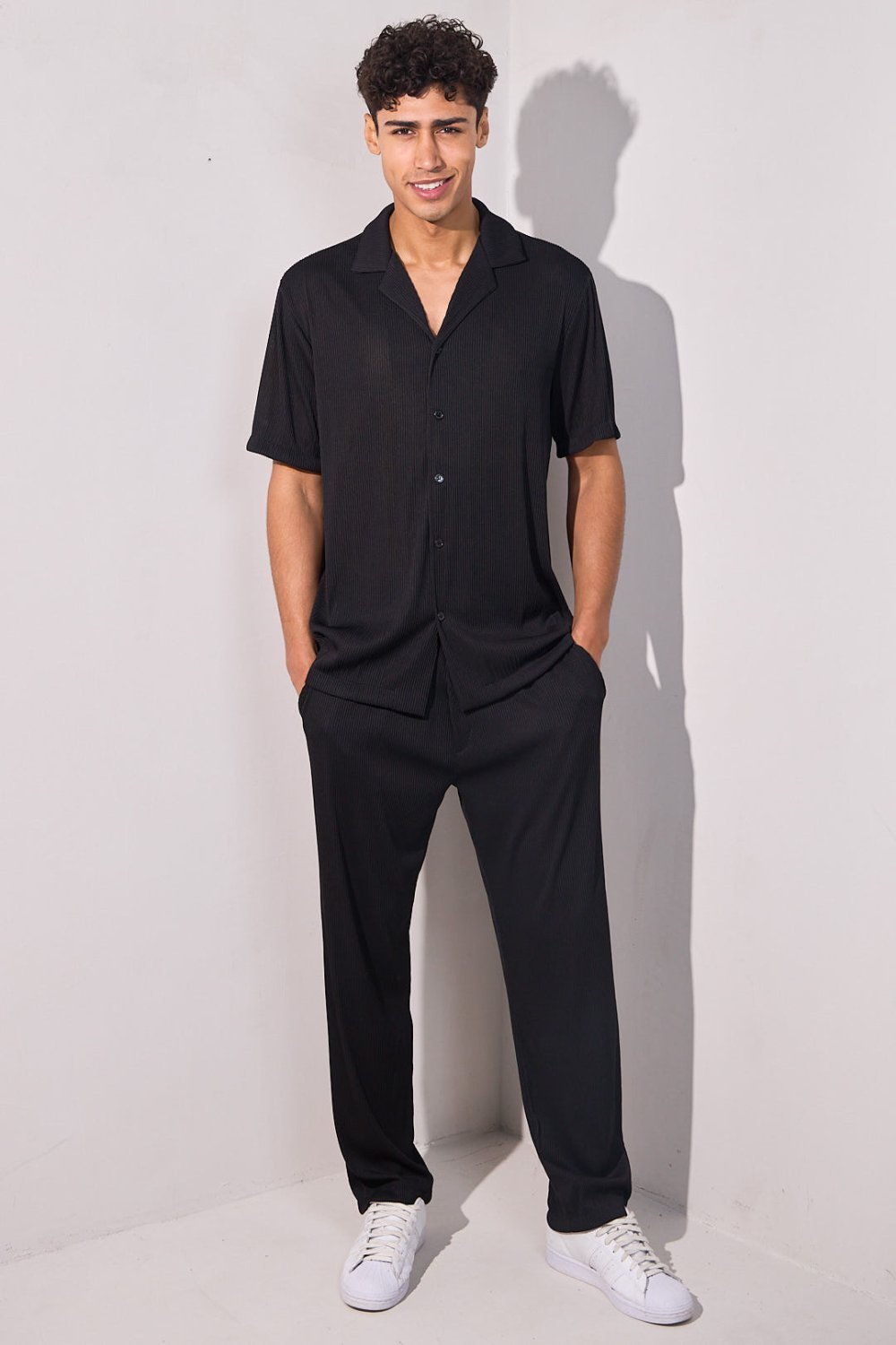 Ensemble chemise w pantalon plissé k7el