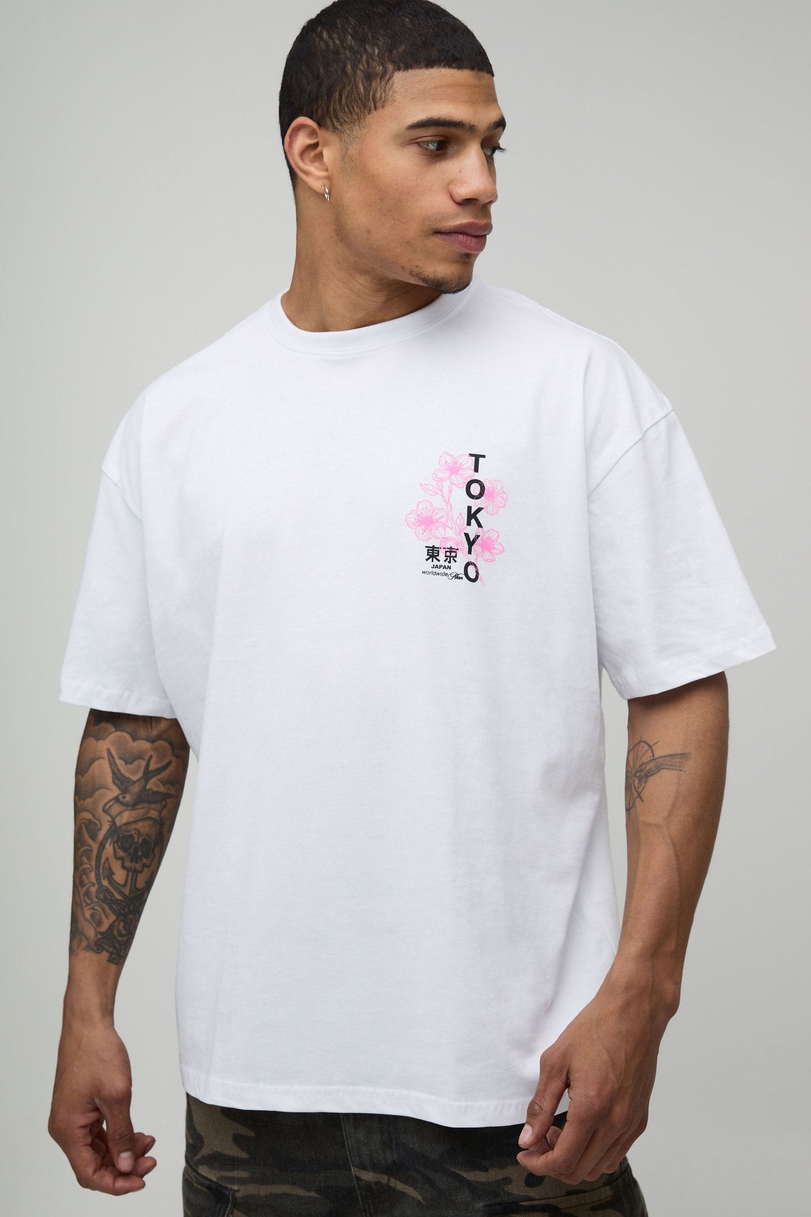 T-shirt oversize b imprimé nwar Tokyo