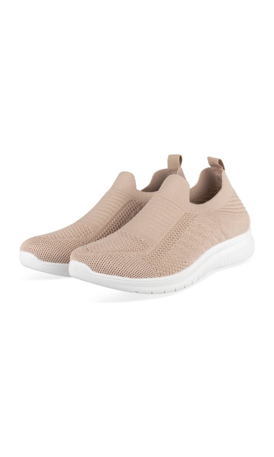 Baskets chaussettes b triko wardi poudré