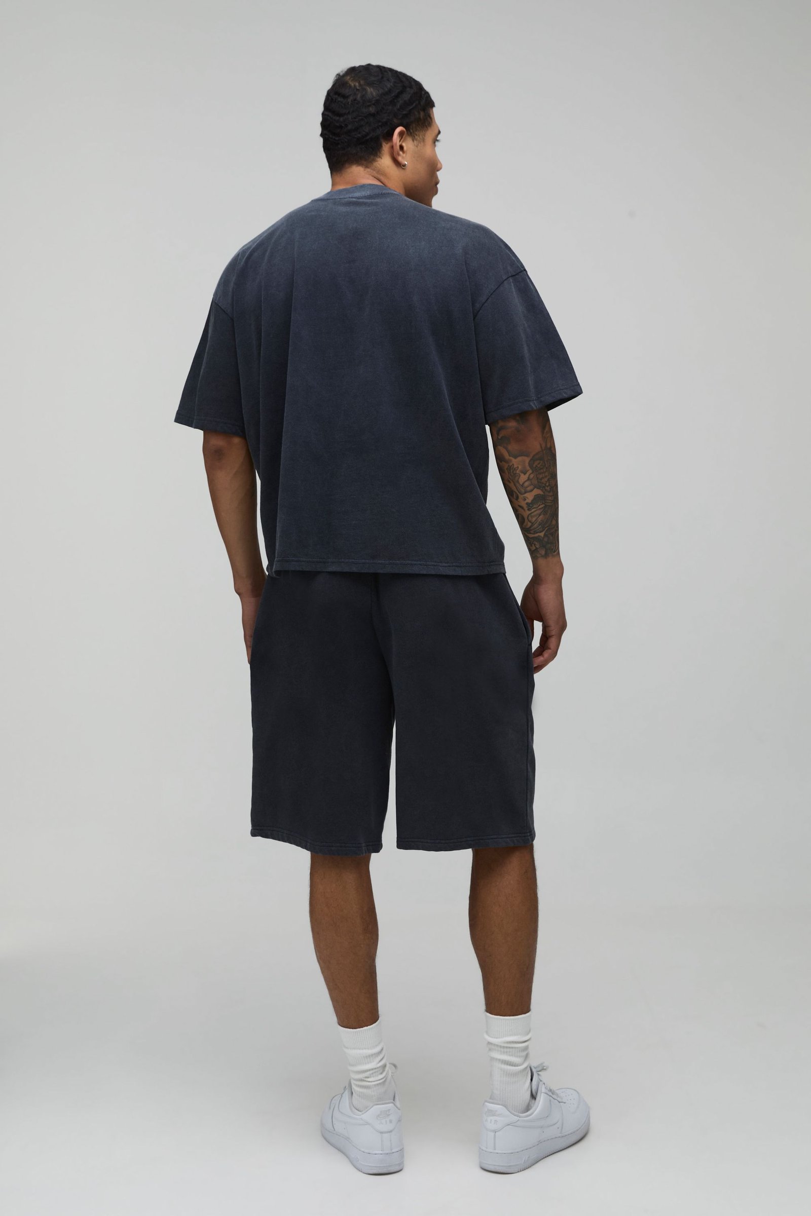 Ensemble t-shirt w short sport délavé