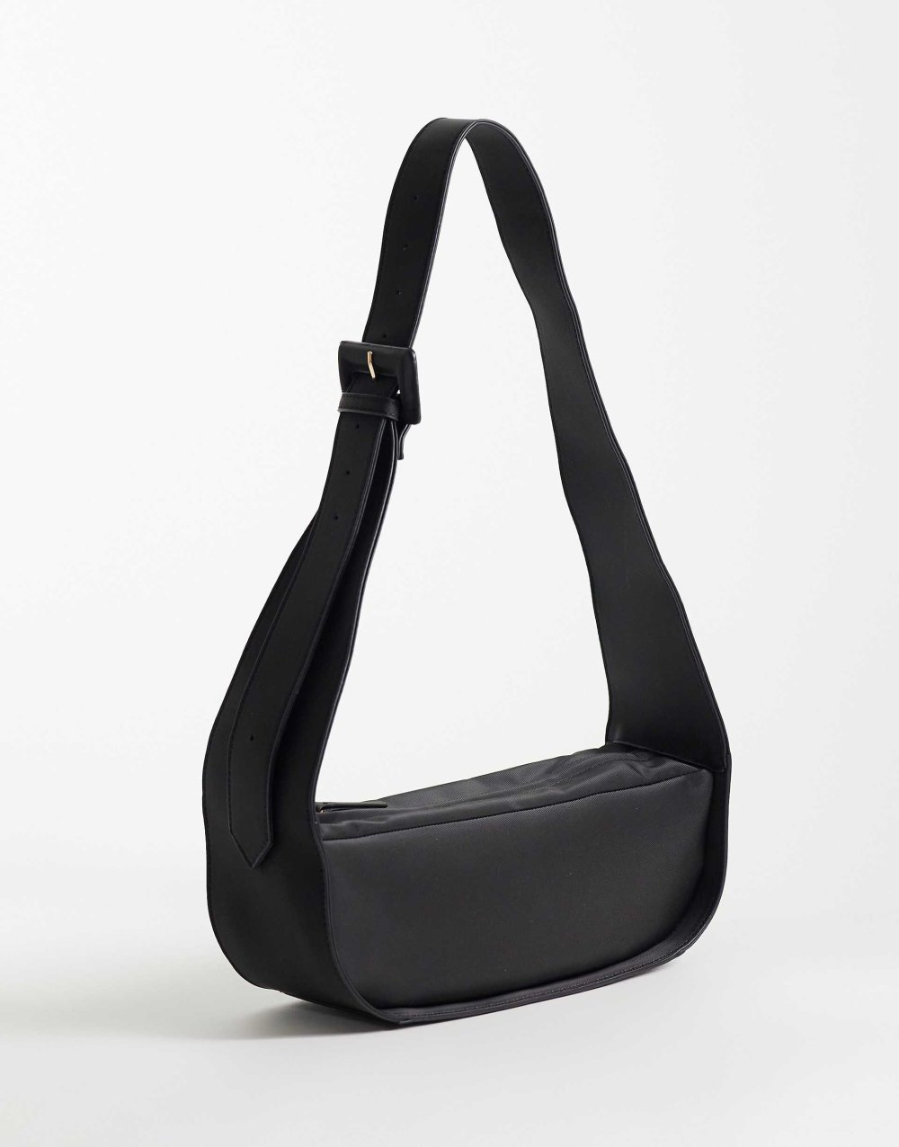Sac bandoulière zippé noir