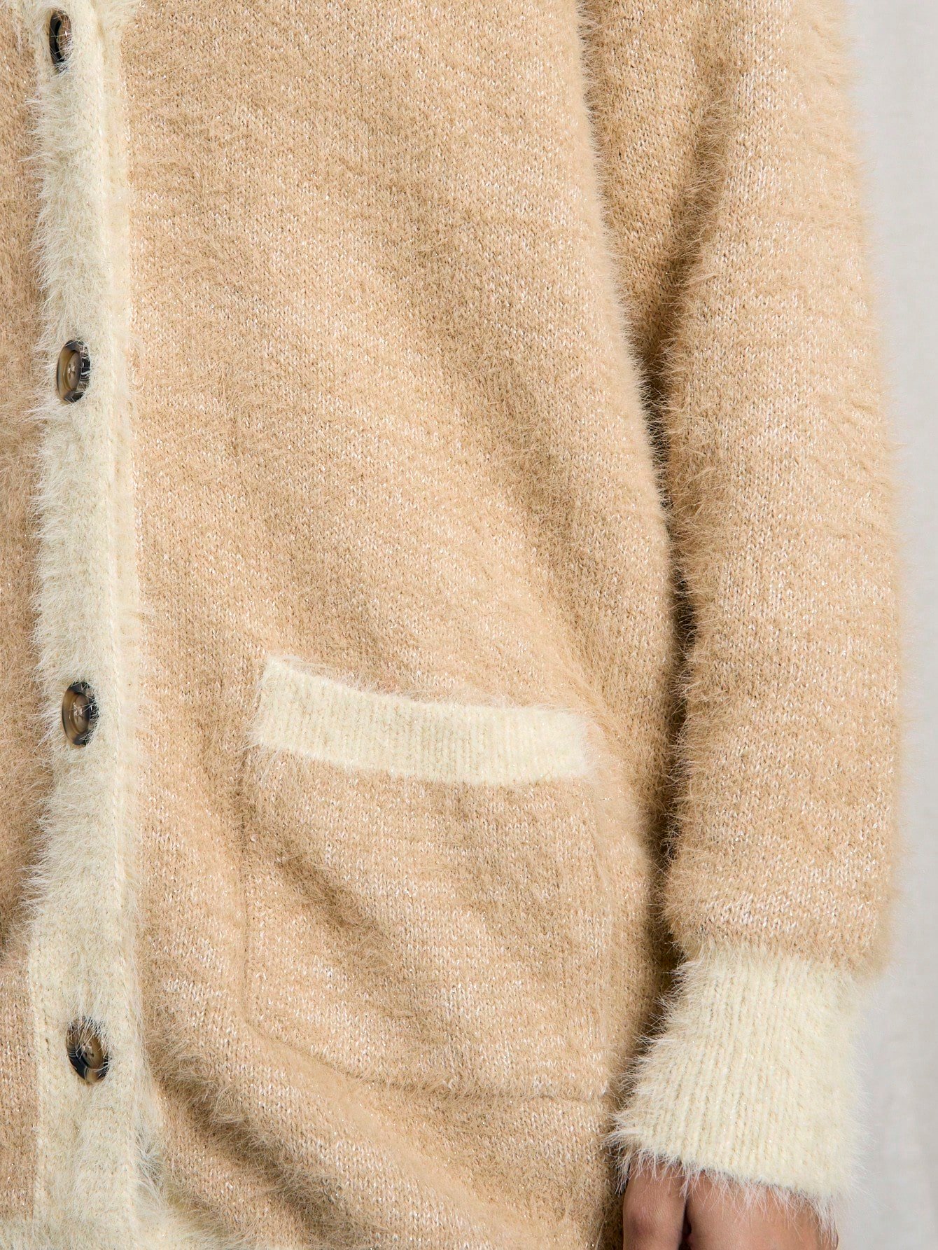 Cardigan en mélange de mohair moelleux de luxe