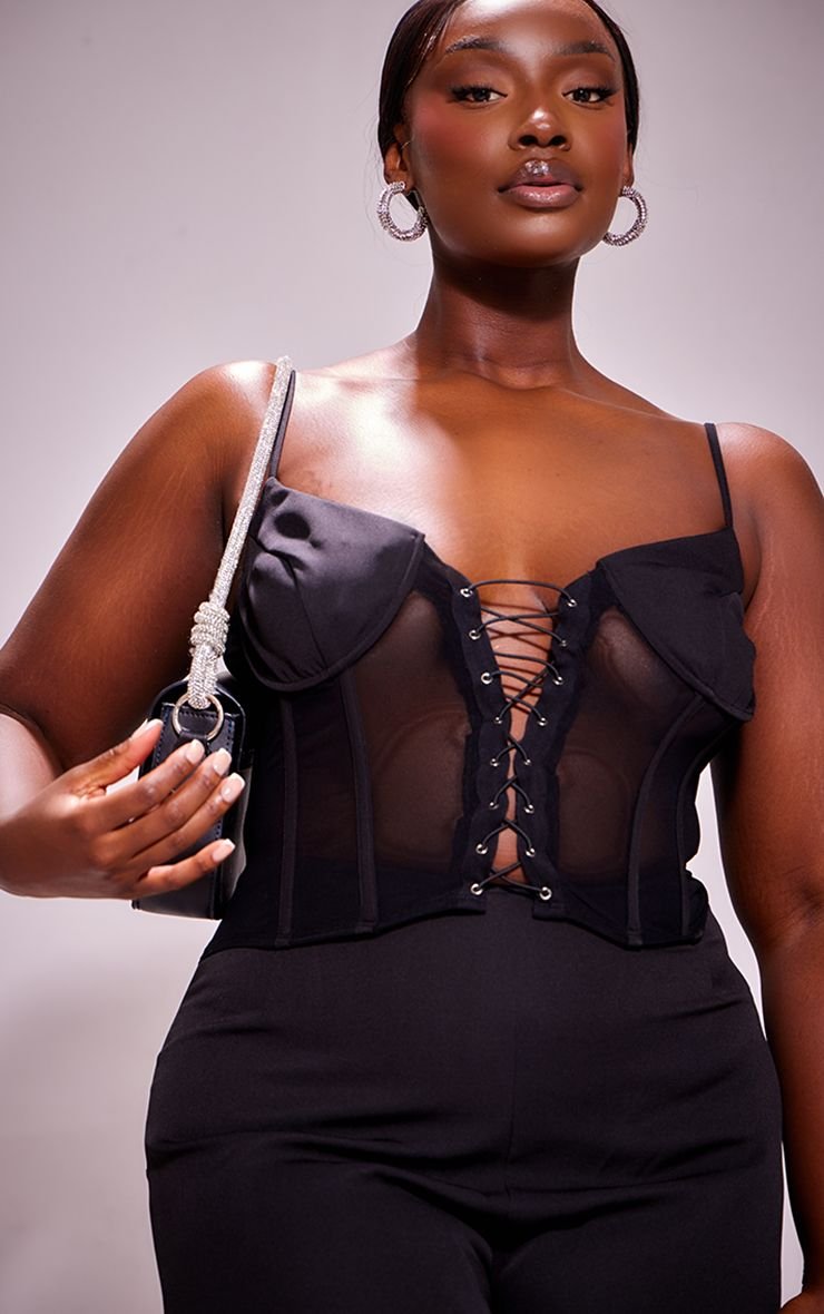 Combinaison b détail corset f dentelle - Grande taille