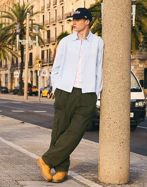 Pantalon cargo baggy Kaki