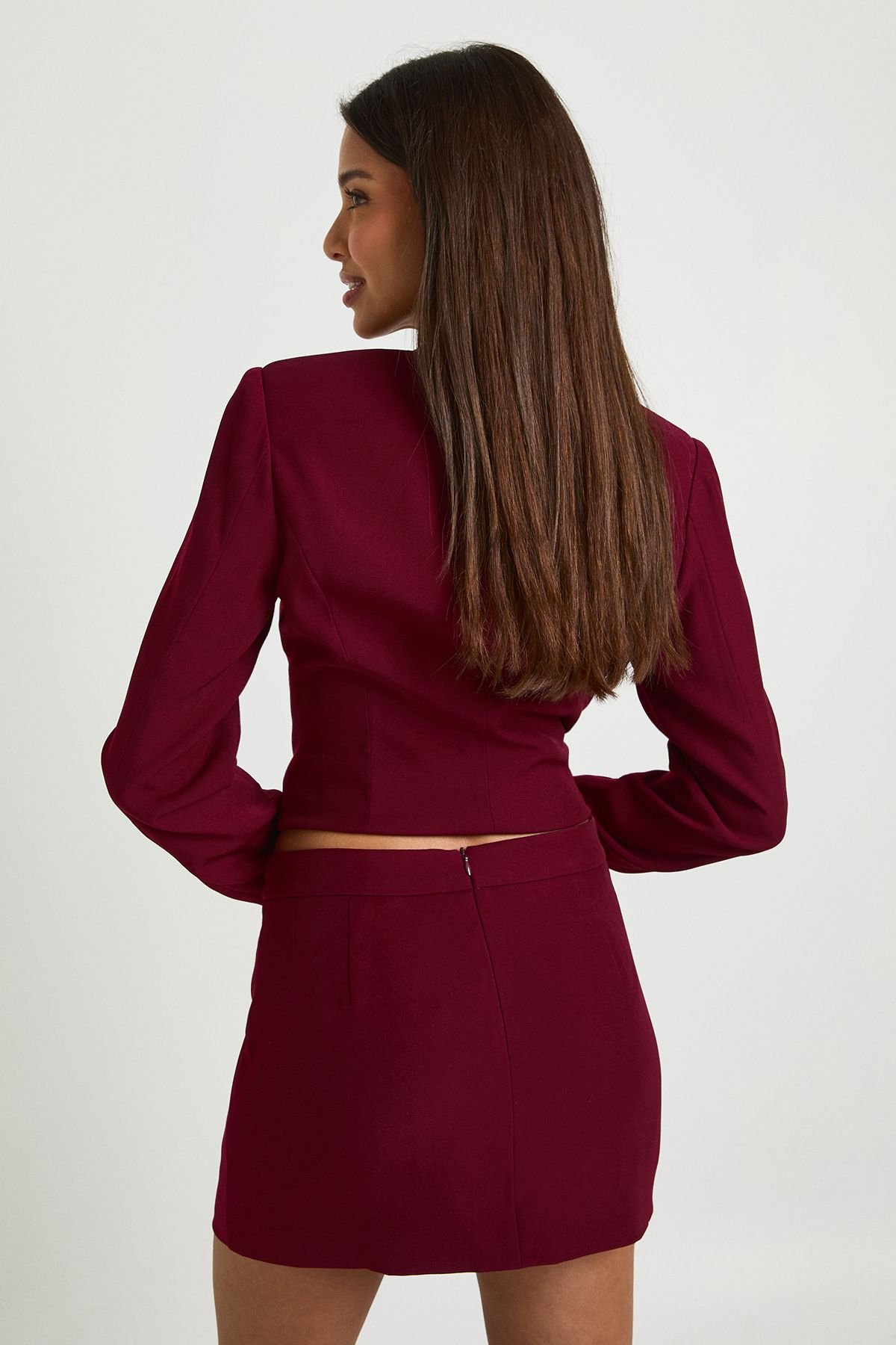 Fitted tailored mini skirt
