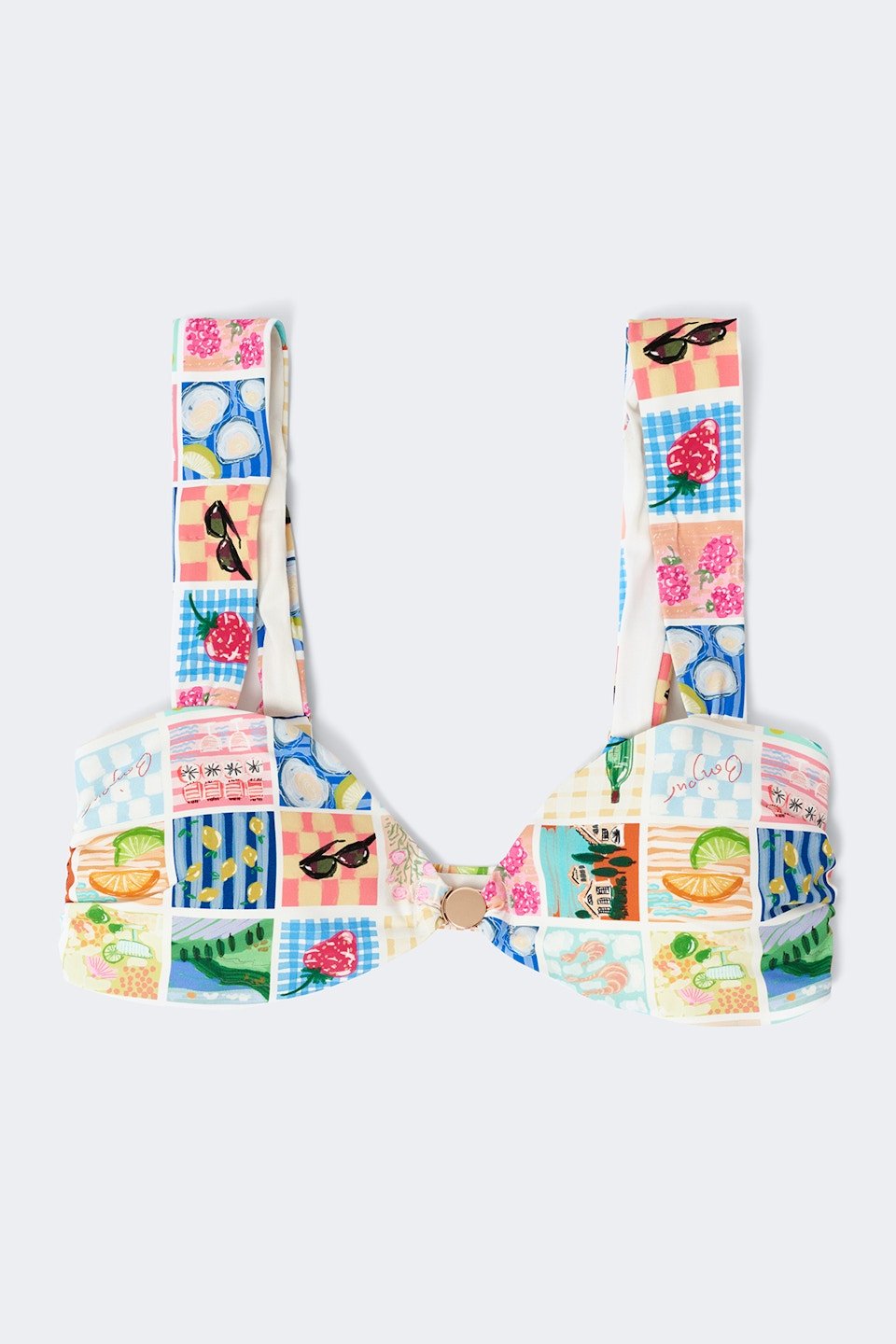 Printed Bikini Top