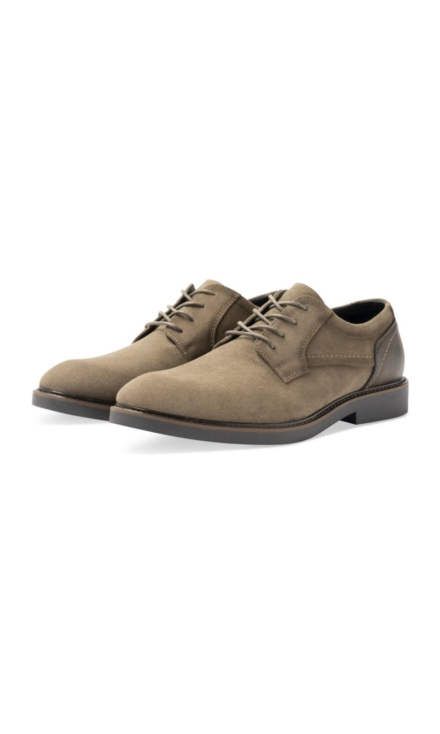 Derbies talon contrasté taupe