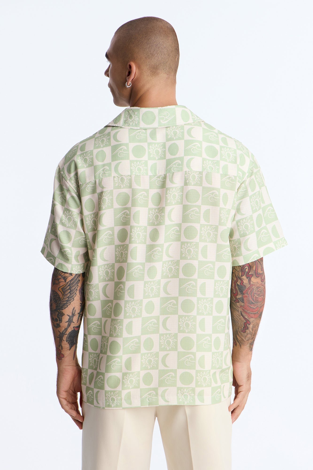 Chemise seersucker b col cubain