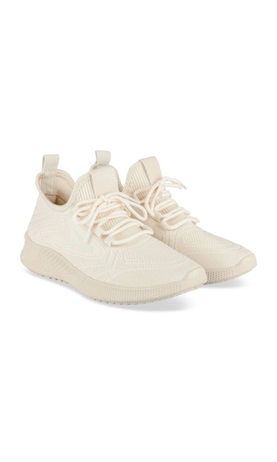 Baskets en maille à enfiler beige